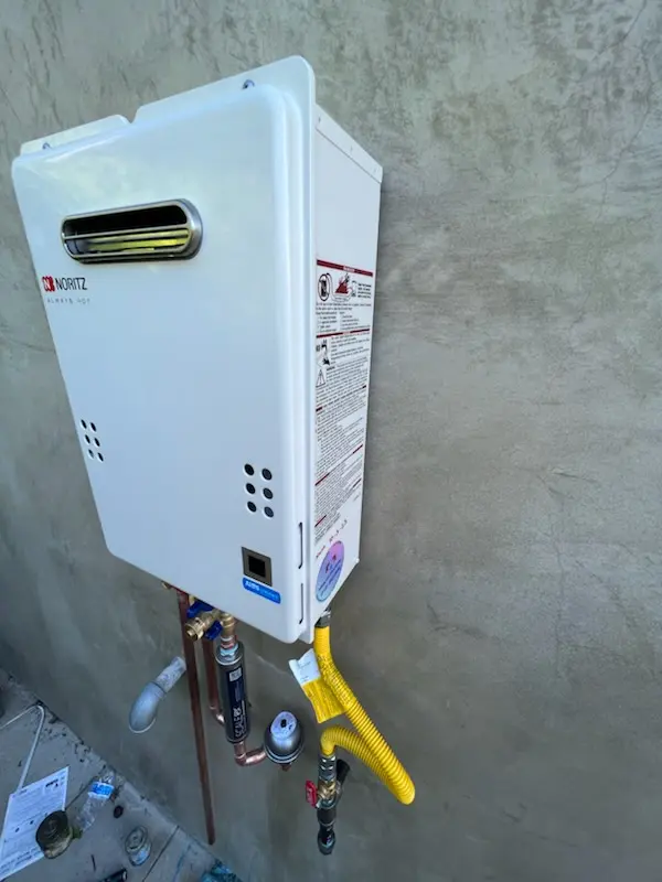 Tankless water heater installation for Meadowood homes